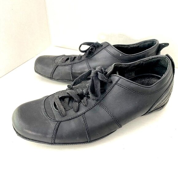 VS Other - VS Leather Sneakers Men's Size 43 (US Size 10) All Black Low Top Lace Up Shoes
